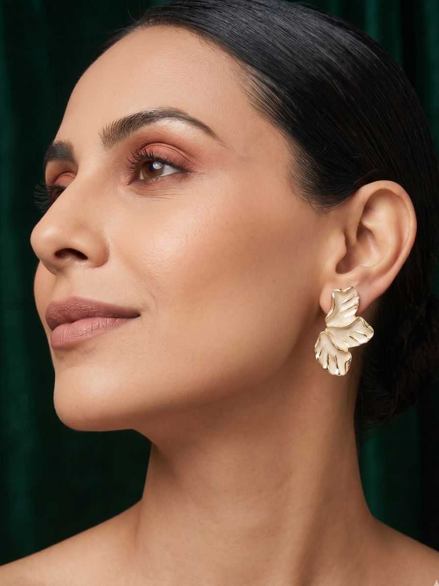 Women Gold Plated Trendy Earrings