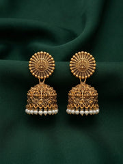 Women Gold Plated Ethnic Jhumkas