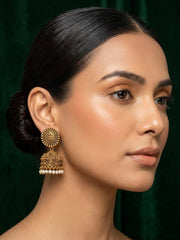 Women Gold Plated Ethnic Jhumkas