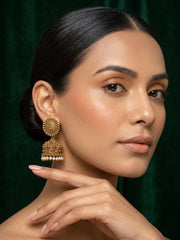 Women Gold Plated Ethnic Jhumkas