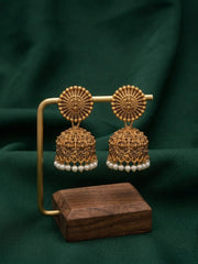 Women Gold Plated Ethnic Jhumkas