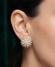 Women Gold Plated Beaded Trendy Studs