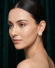 Women Gold Plated Beaded Trendy Studs