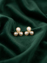 Women Gold Plated Beaded Trendy Studs