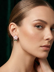 Gold Plated Fancy Flower Studs