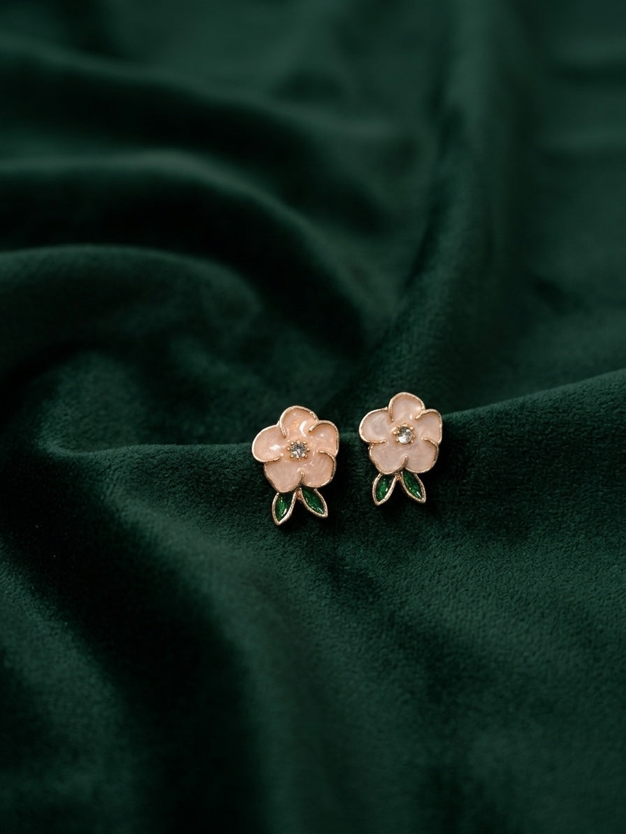 Gold Plated Fancy Flower Studs