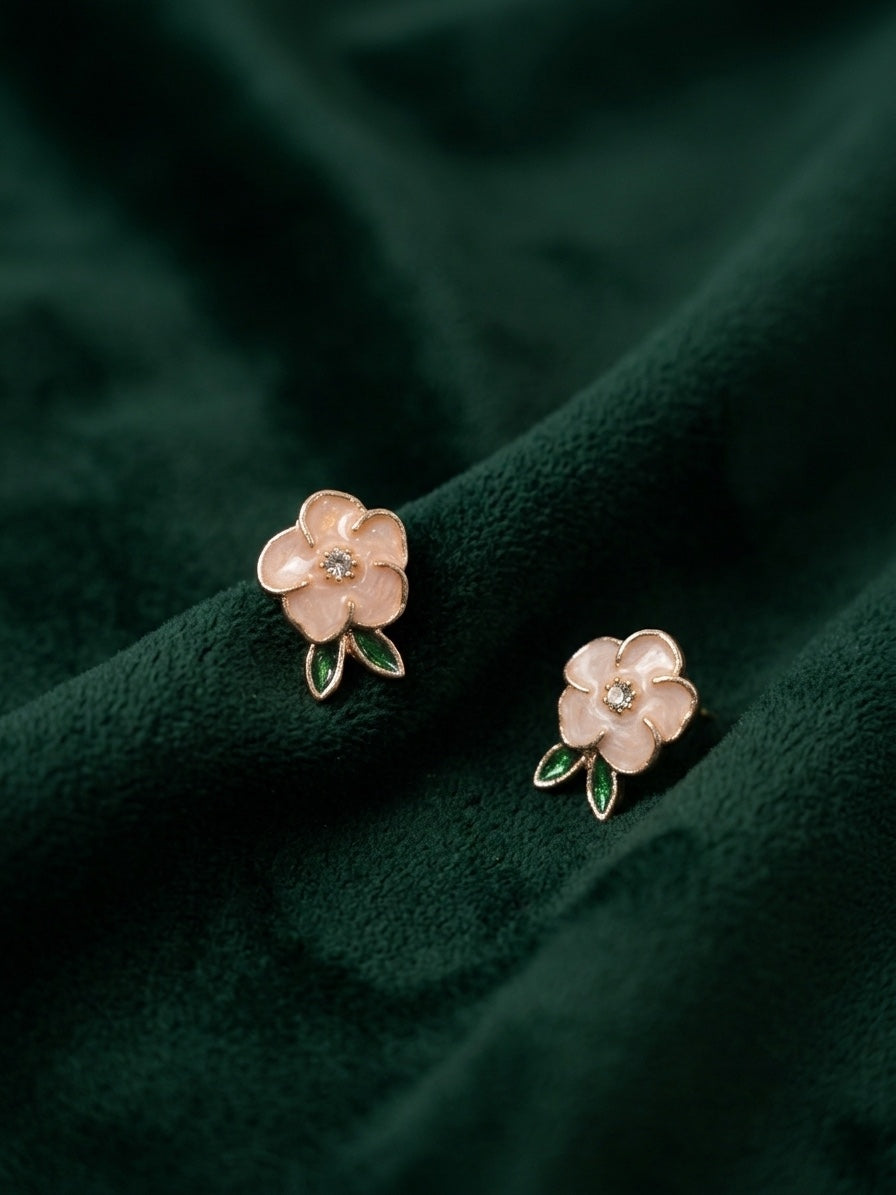 Gold Plated Fancy Flower Studs