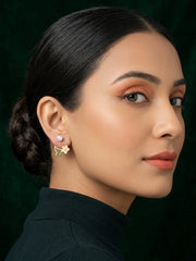 Gold Plated Fancy Flower Studs