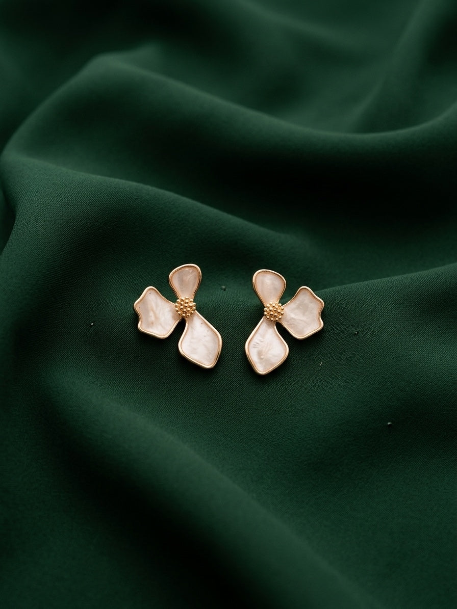 Gold Plated Fancy Flower Studs