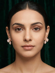 Gold Plated Fancy Flower Studs