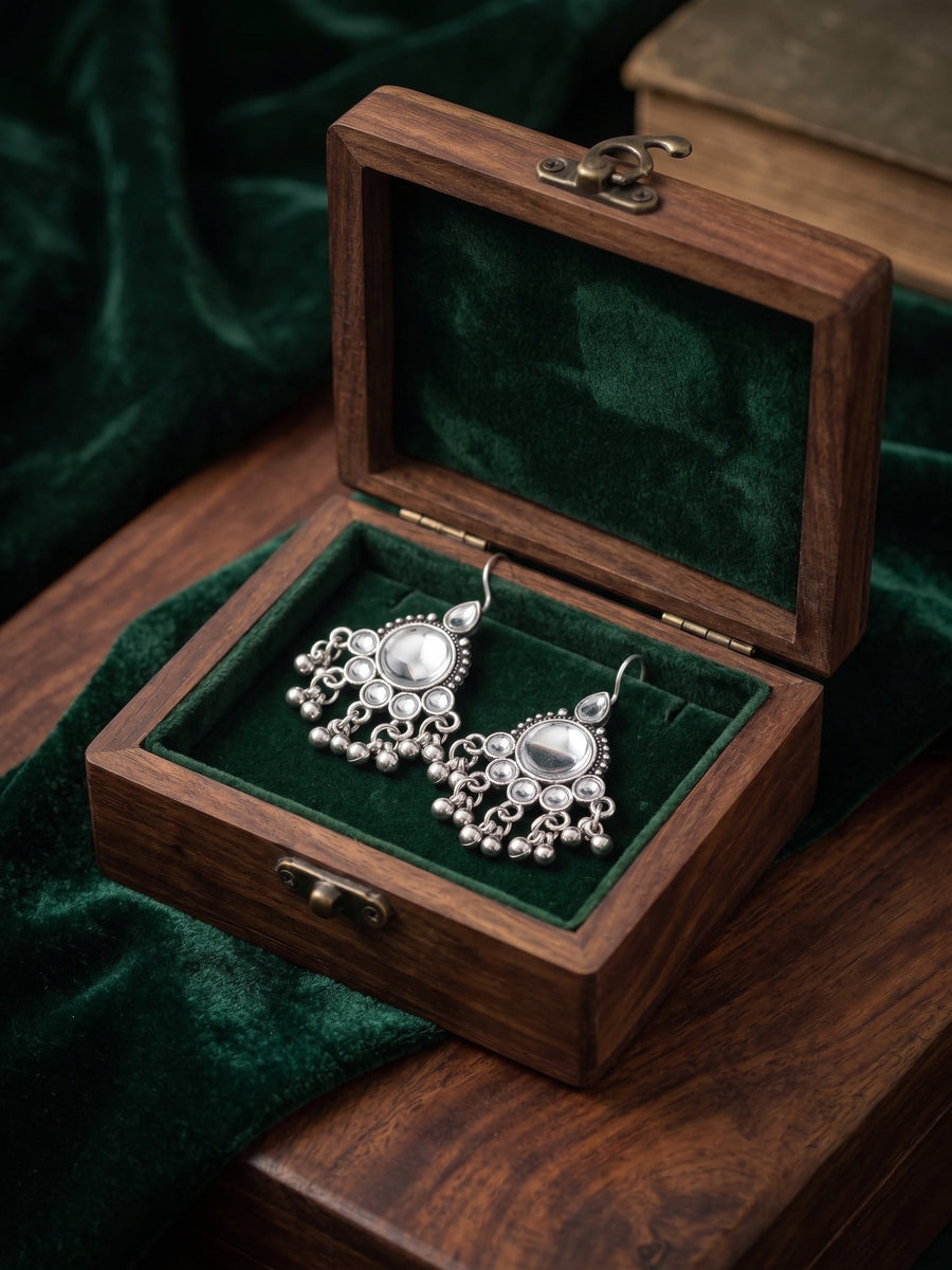 Silver Plated Drop Earrings