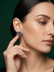 Silver Plated Leaf Shape Fancy  Earrings