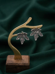 Silver Plated Leaf Shape Fancy  Earrings