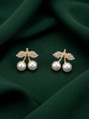 Women Gold Plated Beaded Trendy Studs