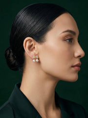 Women Gold Plated Beaded Trendy Studs