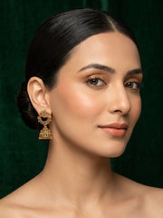 Women Gold Plated Ethnic Jhumkas
