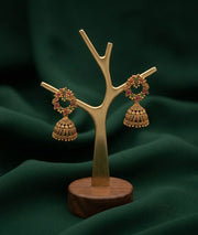 Women Gold Plated Ethnic Jhumkas