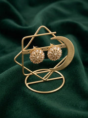 Gold Plated Fancy Kundan Beaded Studs
