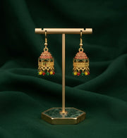 Gold Plated Multicolor Beaded Jhumki