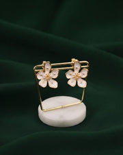 Gold Plated Stylish Fancy Flower Studs
