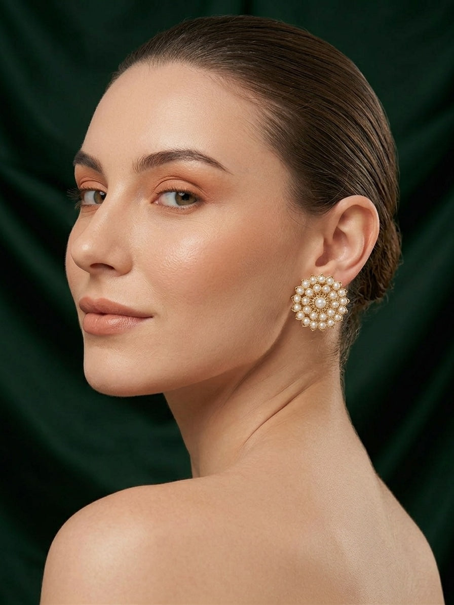 Gold Plated Stylish Fancy Studs