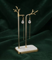 Rose Plated Fancy Tassels Earrings