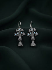 Silver Plated Oxidized Fancy Earrings
