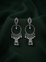 Silver Plated Oxidized Fancy Earrings