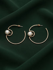 Gold Plated Stylish Fancy Hoops