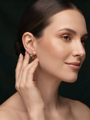 Gold Plated Stylish Fancy Mini Hoops