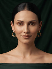 Gold Plated Stylish Fancy Drop Earrings
