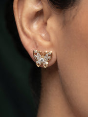 Gold Plated Stylish Butterfly Studs