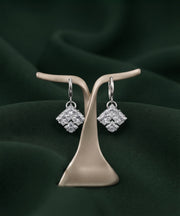 Silver Plated Dimond Fancy Drop Earrings