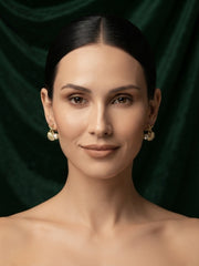 Gold Plated Stylish Korean Drop Earrings