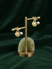 Gold Plated Stylish Korean Drop Earrings