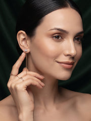 Rose Plated Fancy Tassels Earrings