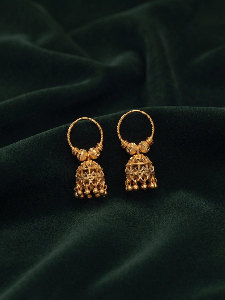 Gold Plated Stylish Fancy Jhumka