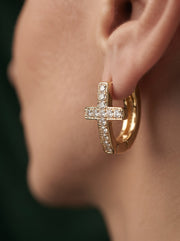 Women Gold Plated Beaded Trendy Hoops