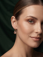 Gold Plated Stylish Fancy Stone Drop Earrings