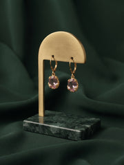 Gold Plated Stylish Fancy Stone Drop Earrings