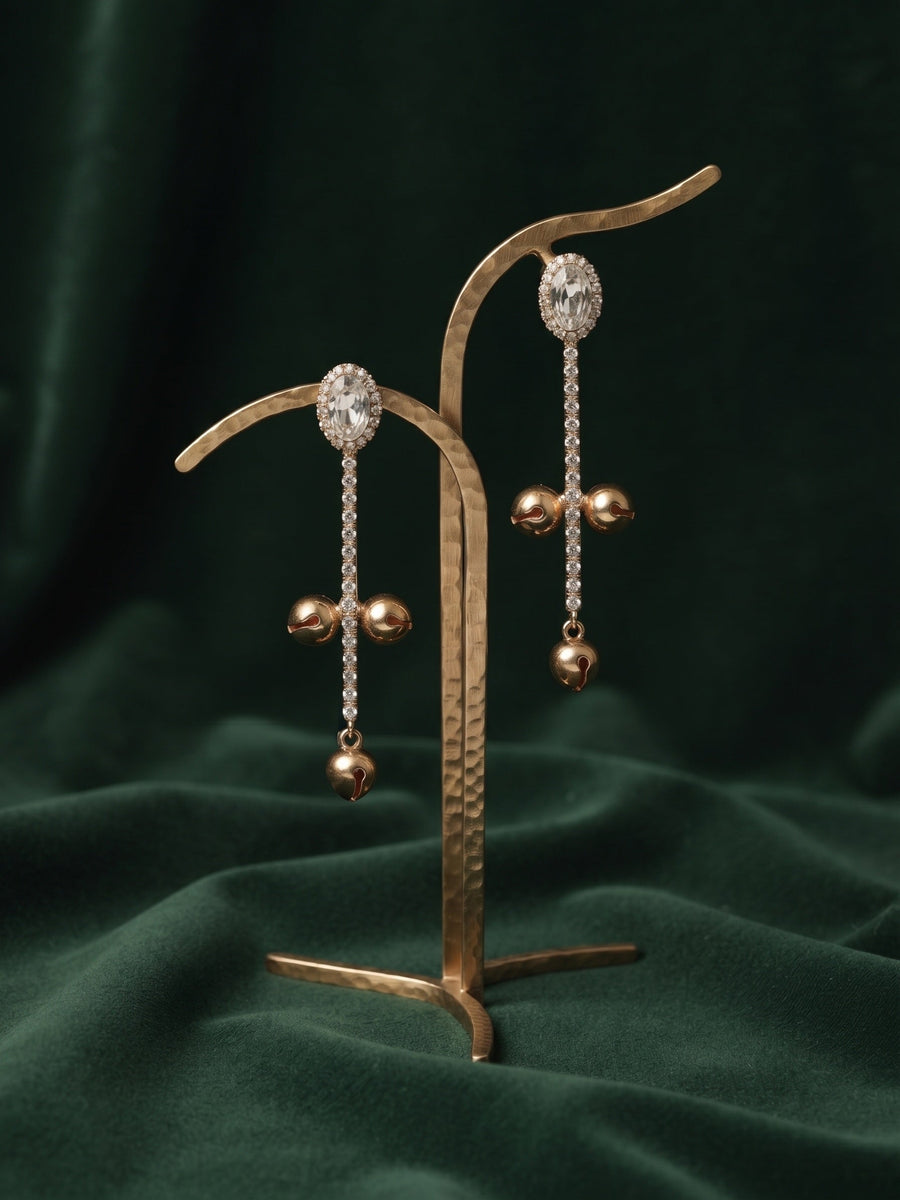 Gold Plated Stylish Korean Drop Earrings