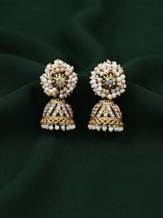 Gold Plated Stylish Fancy Dome Jhumka
