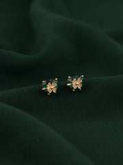 Gold Plated Stylish Heart Studs