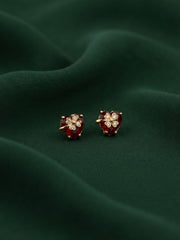 Gold Plated Stylish Heart Studs