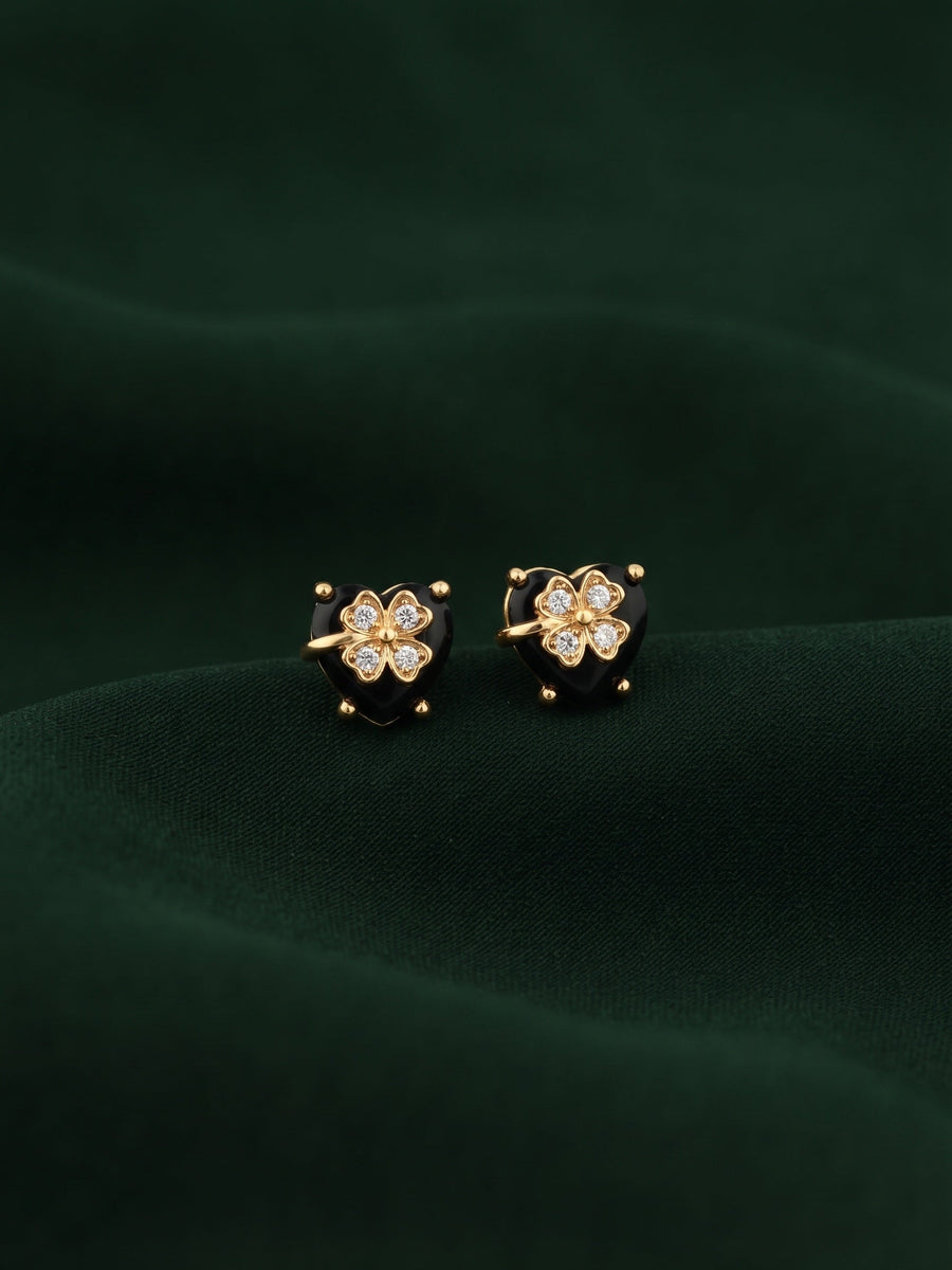 Gold Plated Stylish Flower Studs