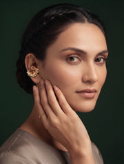 Gold Plated Pearls Beaded Ear Cuff