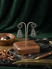 Silver Plated Oxidized Jhumka