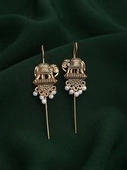 Gold-Toned Elephan Motthif Ear Cuff Earring