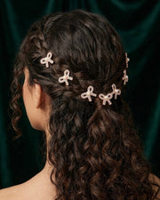 Women fancy bow hair fringe sticker