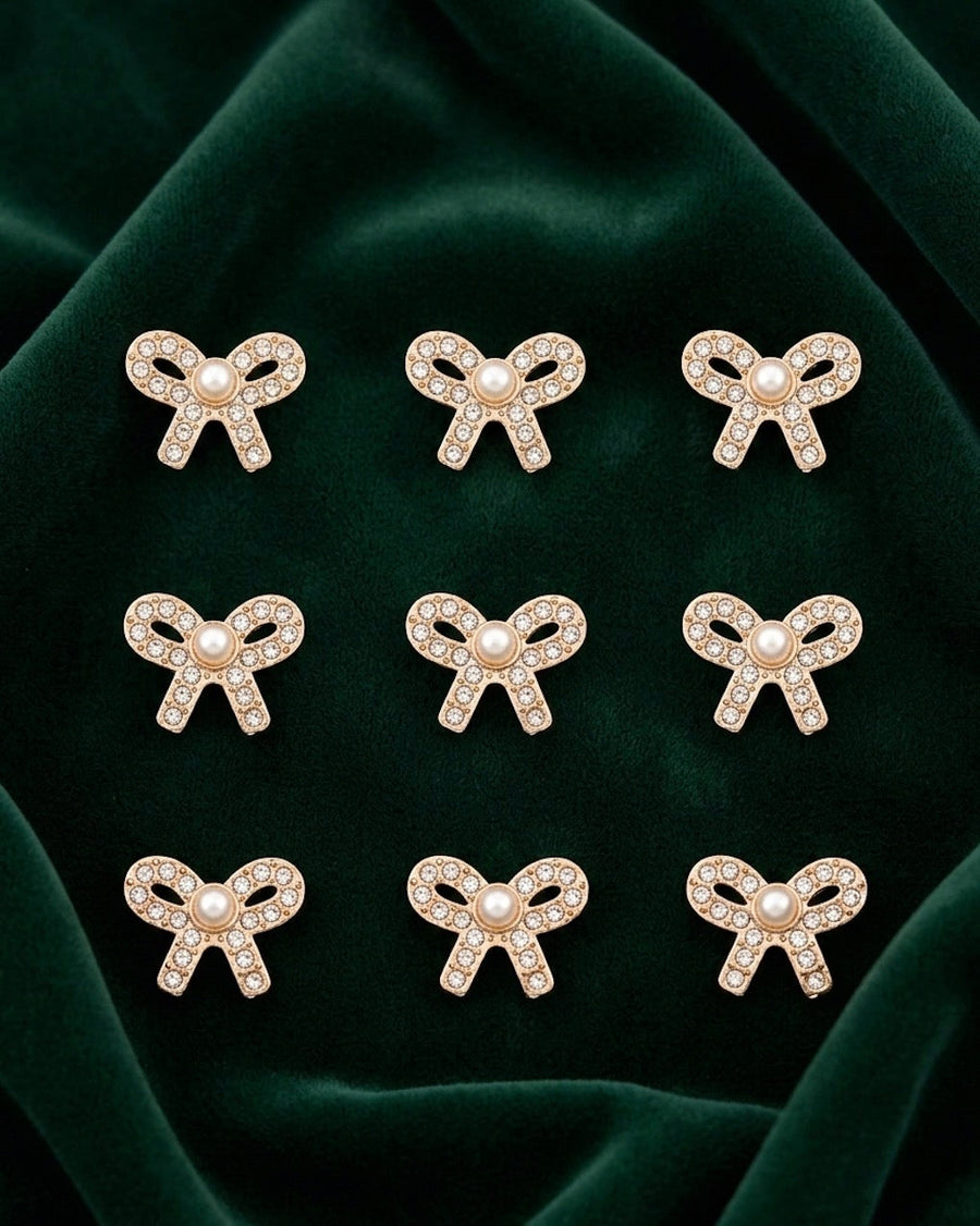 Women fancy bow hair fringe sticker